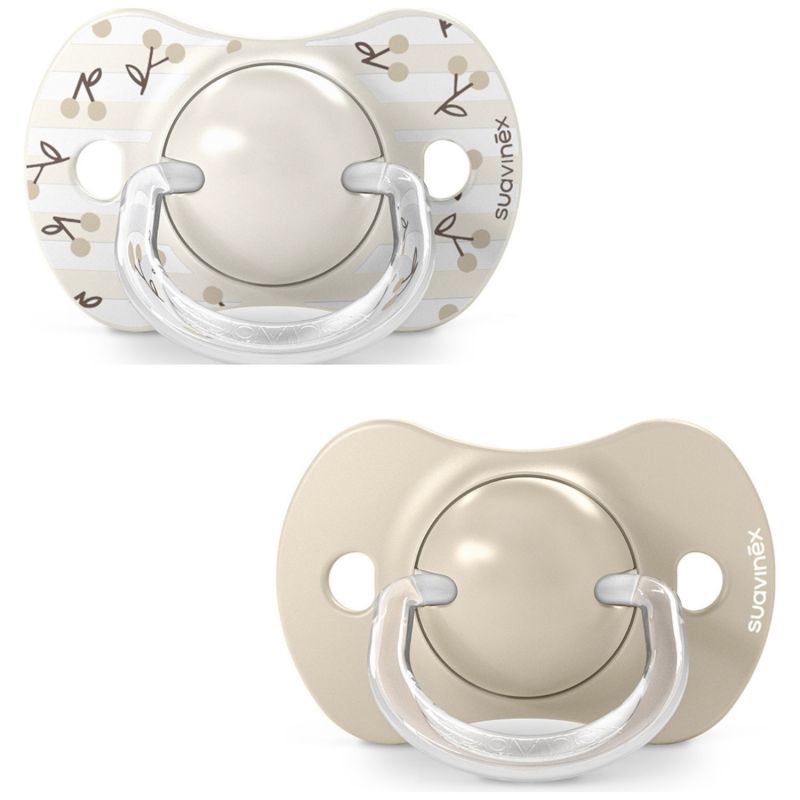 Lot de 2 sucettes symétriques SXPro Birdies Beige (0-6 mois) Suavinex Produit 1