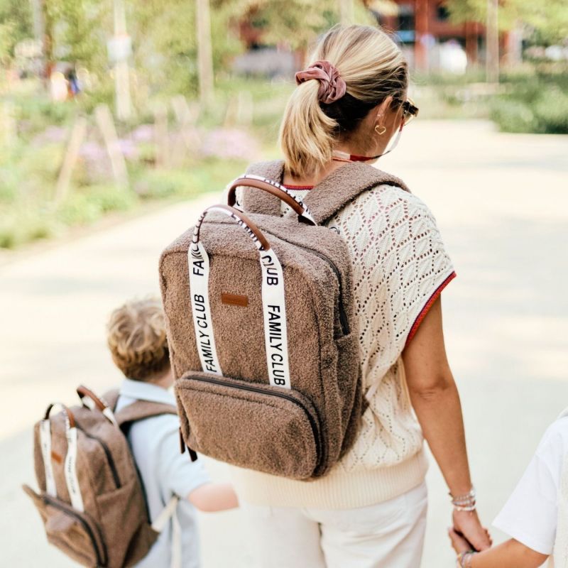 Sac à dos à langer Family Club Signature Teddy Soft Brown Childhome Ambiance 4