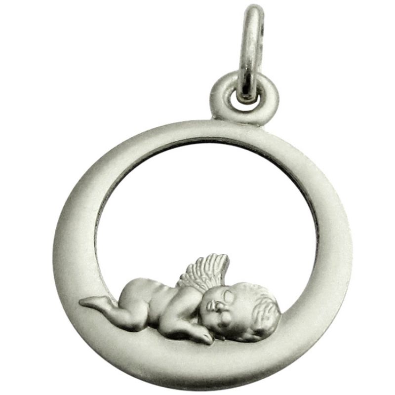 Médaille Ange endormi 18 mm (argent 925°) Martineau