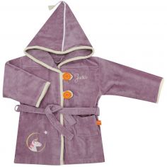 Peignoir licorne parme personnalisable (2-4 ans) - L'oiseau bateau