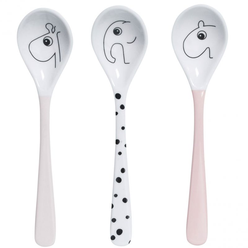 Lot de 3 cuillères Dots rose Done by Deer