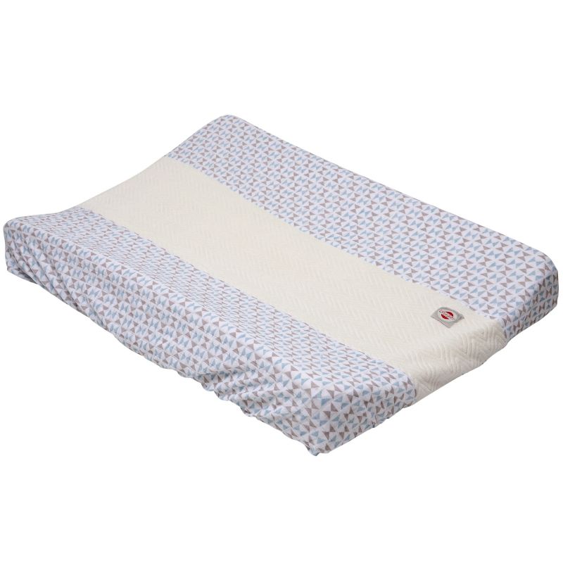 Housse de matelas à langer Scandinavian noeud bleu et gris (47 x 67 cm) Lodger