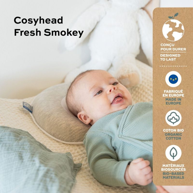 Coussin anti tête plate Cosyhead Fresh Smokey Babymoov Ambiance 6