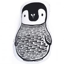 Coussin Pingouin points noirs (20 x 15 cm)  par Wee Gallery