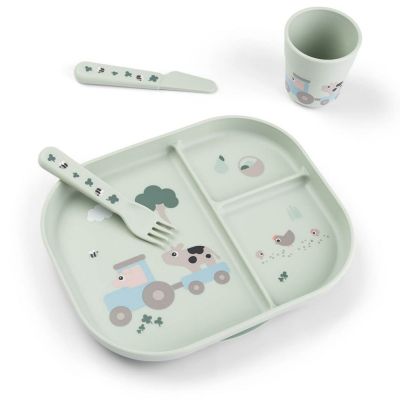 Foodie coffret repas ventouse Tiny farm Vert - Reconditionné