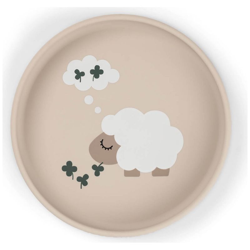 Assiette ventouse en silicone Tiny farm Sable Done by Deer Produit 1