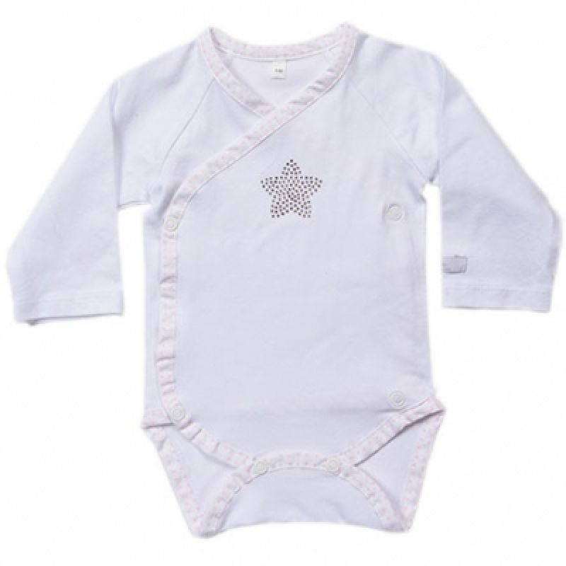 Body manches longues blanc Etoiles (Naissance) Maison Nougatine