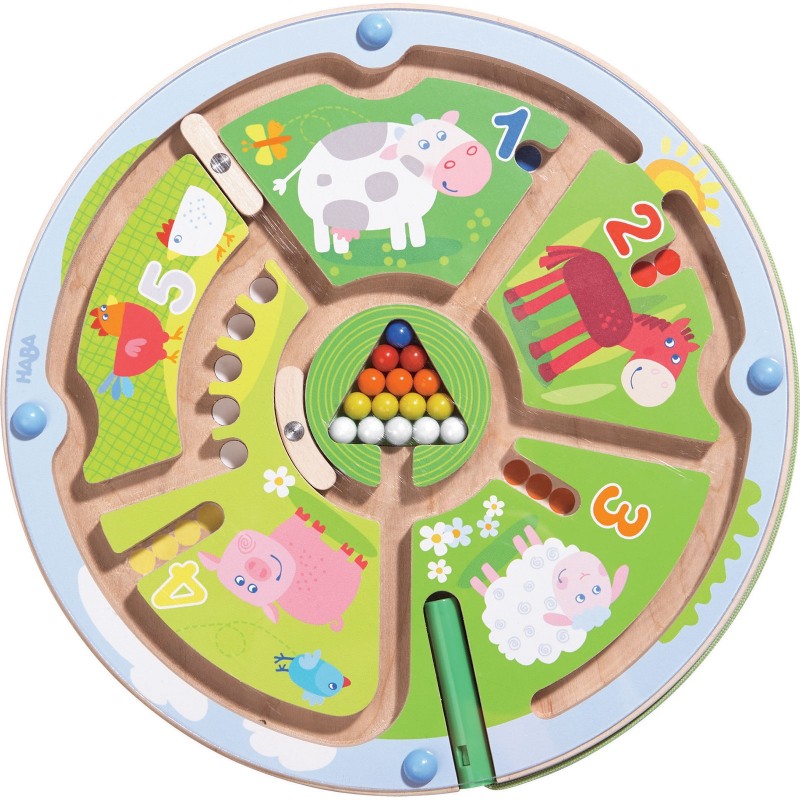 Jeu magnétique Labyrinthe de chiffres Haba
