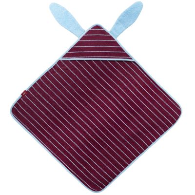 Cape de bain Lapin Bordeaux (75 x 75 cm) Quut
