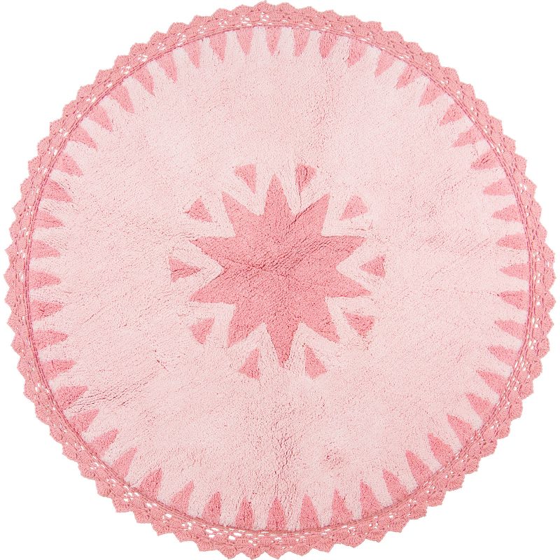 Tapis rond Warren rose (110 cm) Nattiot