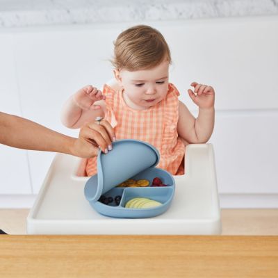 Assiette à ventouse et couvercle Ocean
