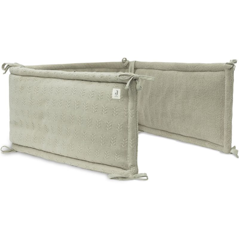 Tour de lit Grain Knit Olive Green (pour lit 60 x 120 ou 70 x 140 cm) Jollein