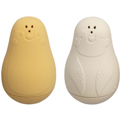 Lot de 2 jouets de bain Pingouin Ocre-Warm Linen Baby's Only