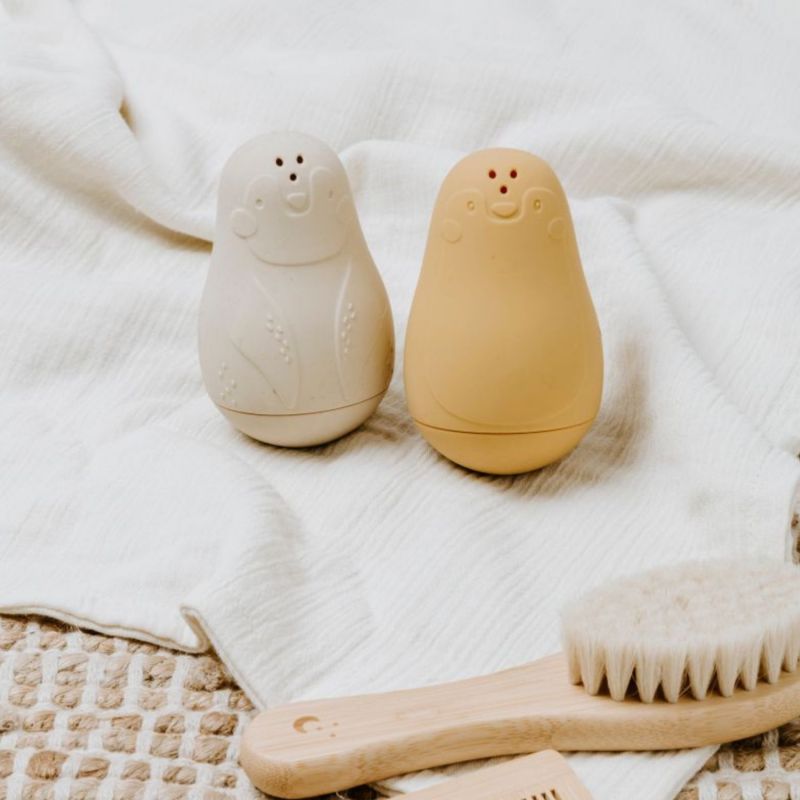 Lot de 2 jouets de bain Pingouin Ocre-Warm Linen Baby's Only Ambiance 2
