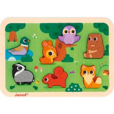 Puzzle en bois Chunky La forêt (8 pièces) - Janod 