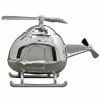 Tirelire Hélicoptère (métal argenté)  par Daniel Crégut