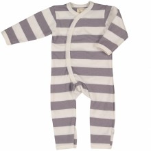 Combinaison pyjama Stripe gris ardoise (naissance : 56 cm)  par Pigeon