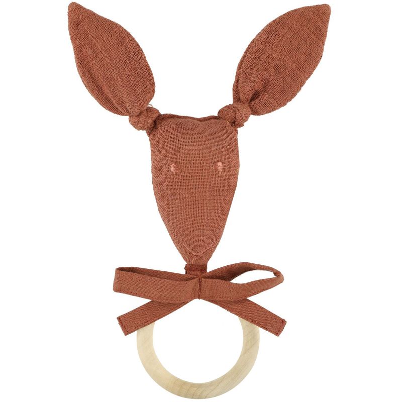 Anneau de dentition en bois kangourou Bliss Rust Trixie
