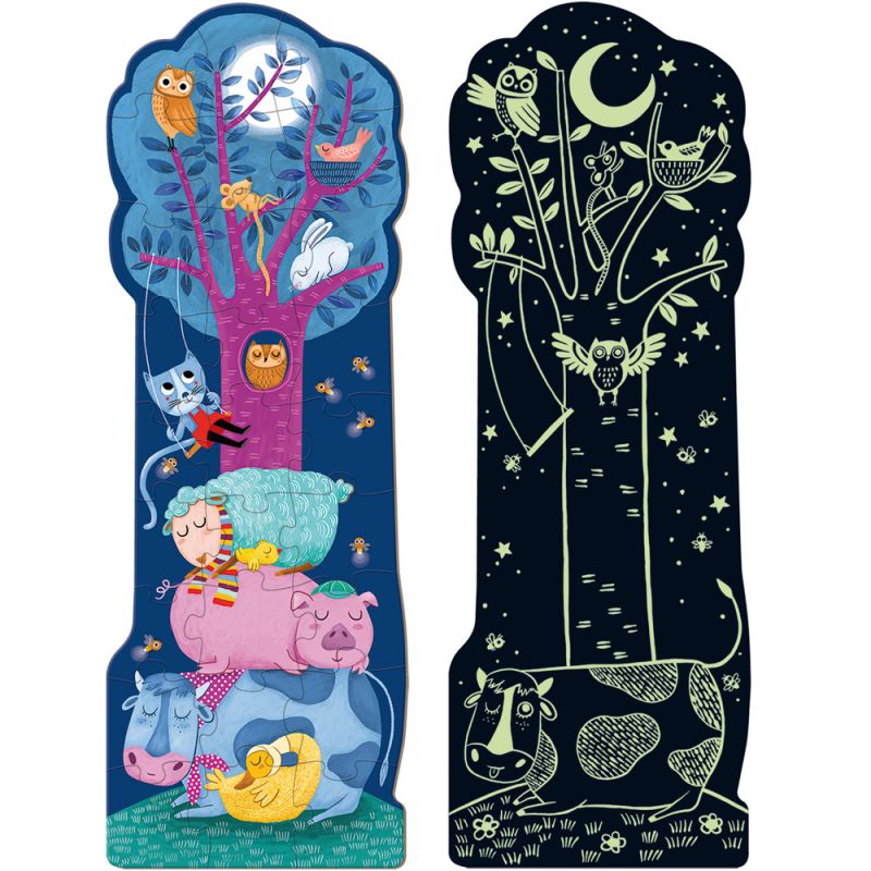 Puzzle XXL la ferme jour et nuit phosphorescent (24 pièces Goula