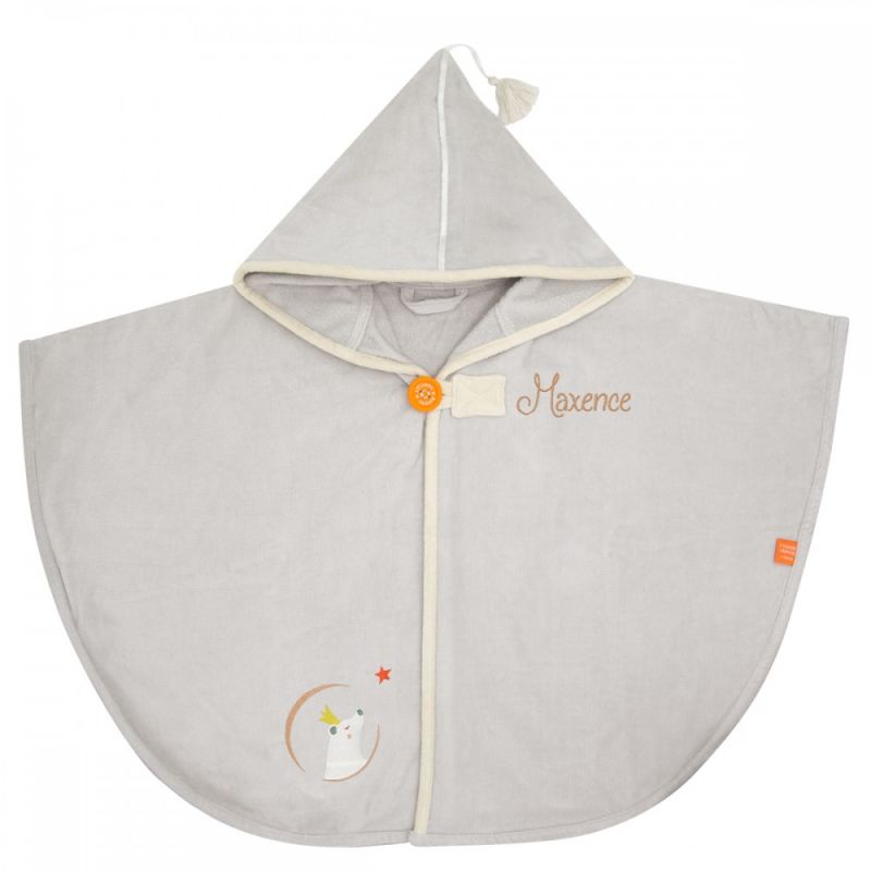 Cape de bain ours gris personnalisable (0-5 ans) L'oiseau bateau Produit 1 grande taille