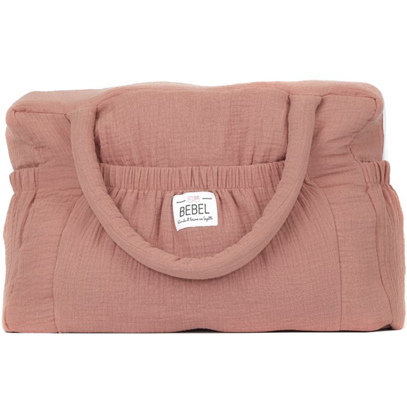 Sac à langer à anses rose brique BEBEL