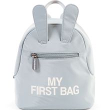 Sac à dos bébé My first bag gris (23 cm)  par Childhome