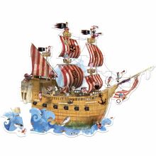 Puzzle Le bateau de pirates (39 pièces)  par Janod 
