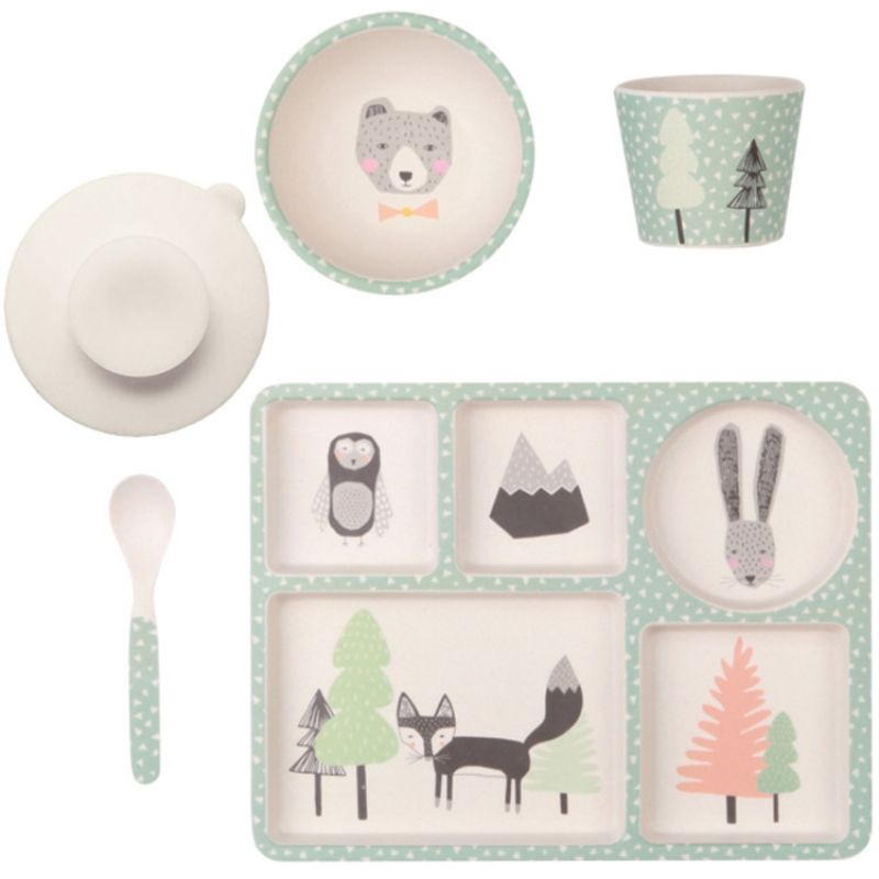 Coffret repas en bambou Renard (5 pièces) Love Maé