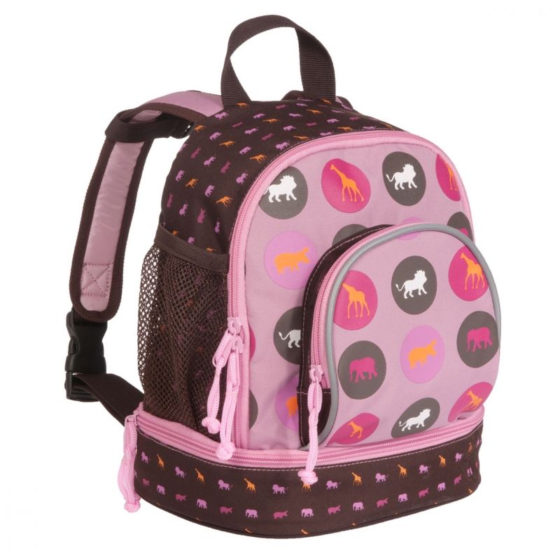 Mini sac à dos enfant Savannah rose à pois (27 cm) Lässig