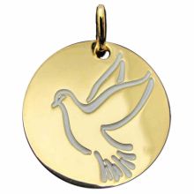 Médaille Espérance colombe en vol (plaqué or jaune)  par Martineau