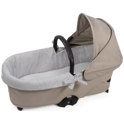 Housse de nacelle dual et Drap housse pour nacelle Little Bloom Vichy Gris