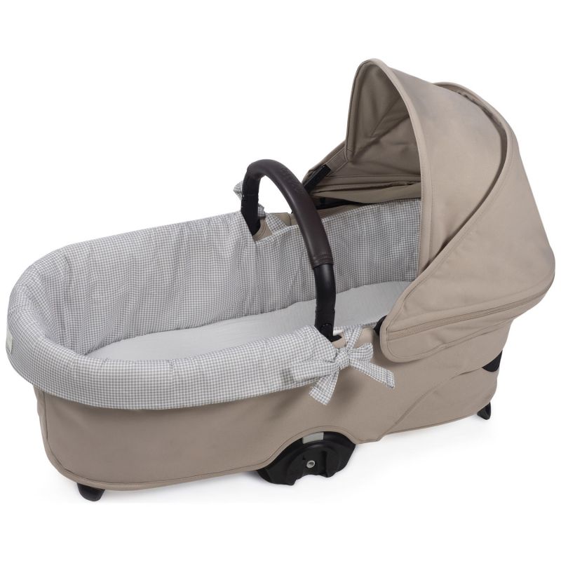 Housse de nacelle dual et Drap housse pour nacelle Little Bloom Vichy Gris Pasito a pasito Produit 2