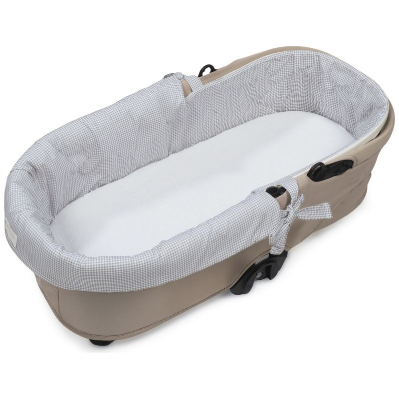 Housse de nacelle dual et Drap housse pour nacelle Little Bloom Vichy Gris Pasito a pasito Produit 3