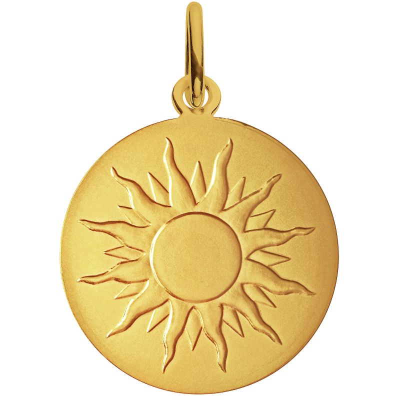 Médaille Je brillerai comme un soleil 18 mm (or jaune 750°) Monnaie de Paris