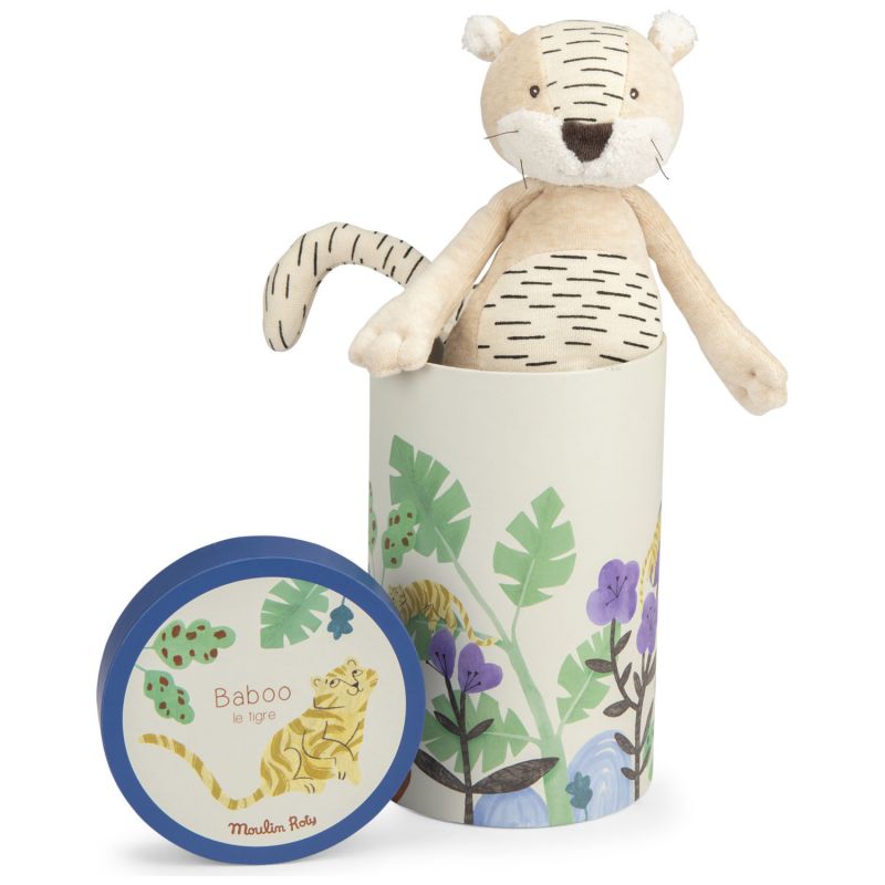 Peluche tigre Baboo La forêt Mawa (34 cm) Moulin Roty Packaging 4