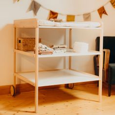 Table à langer Clara XL blanc-naturel