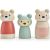 Variation Bleu, rouge, beige du produit Figurines Famille d'ours de la marque Tender Leaf