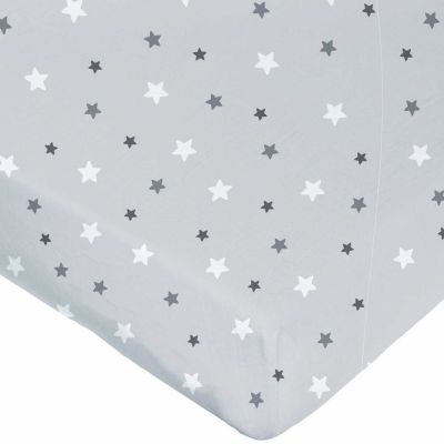 Drap housse étoile gris (70 x 140 cm)  par Domiva