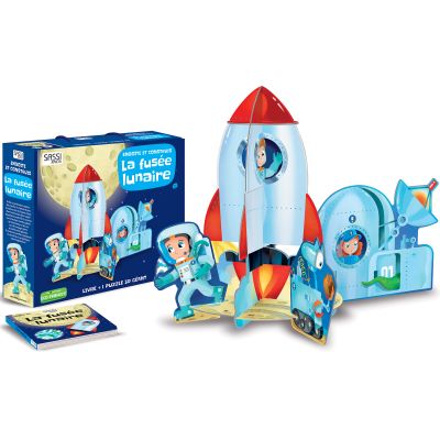 Livre et puzzle 3D La fusée lunaire, M. Neil Sassi Junior