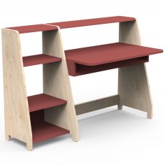 Petit bureau évolutif Asymetry avec colonne étagère (coloris au choix) - Mathy by bols