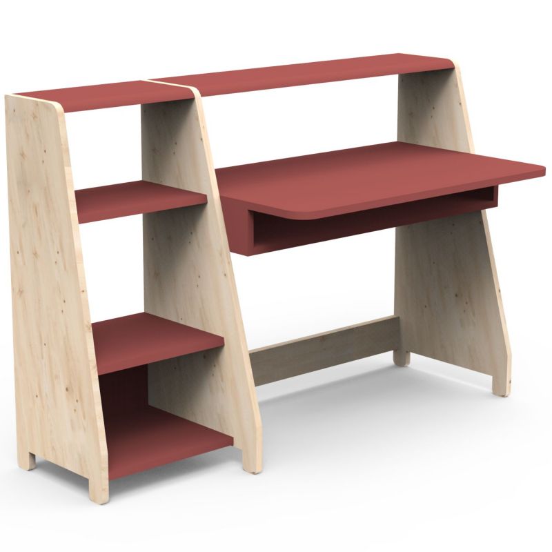 Petit bureau évolutif Asymetry avec colonne étagère (coloris au choix) Mathy by bols Produit 1