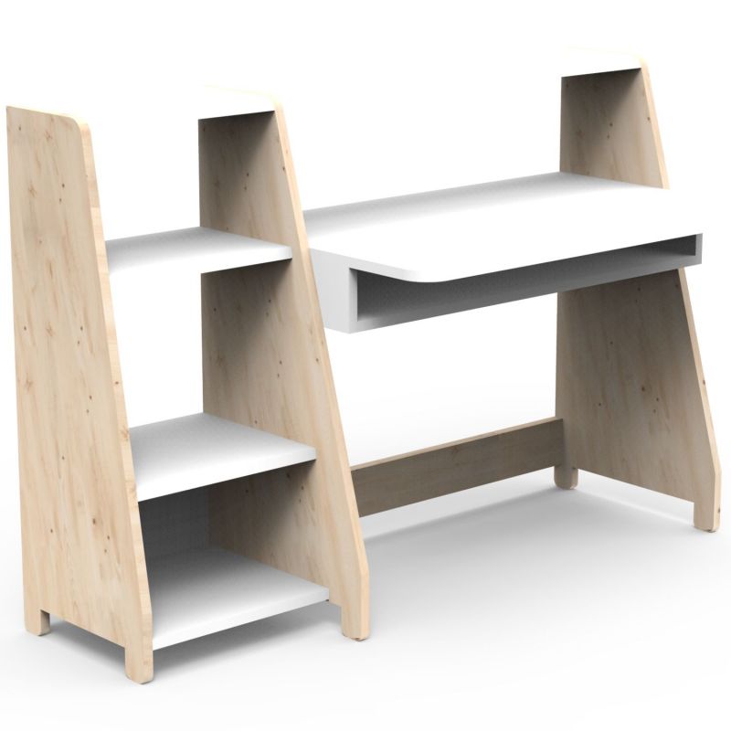 Petit bureau évolutif Asymetry avec colonne étagère (coloris au choix) Mathy by bols Produit 3