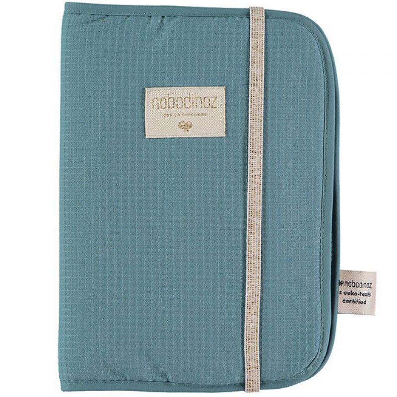 Protège carnet de santé Poema Nid d'abeille coton bio Magic green Nobodinoz