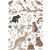 Planche de stickers A3 Australian Animals - Lilipinso