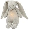 Peluche veilleuse lapin nature bio avec sons & lumières gris  par Moonie