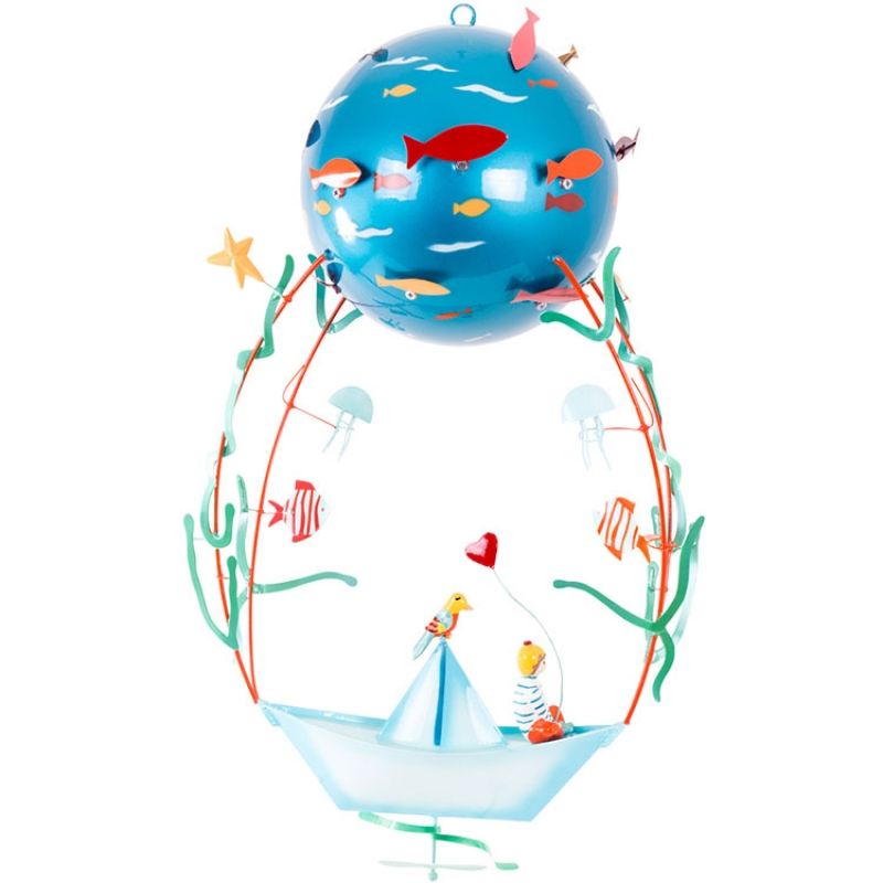Mobile décoratif Schlumpeter Bateau de papier L'oiseau bateau