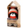 Raton laveur avec bonnet orange Denny (25 cm assis) Orange Toys Packaging 5