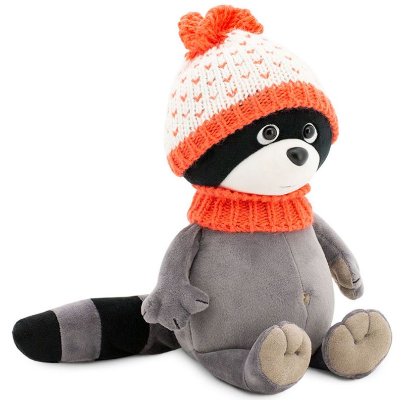 Raton laveur avec bonnet orange Denny (25 cm assis) Orange Toys Produit 1