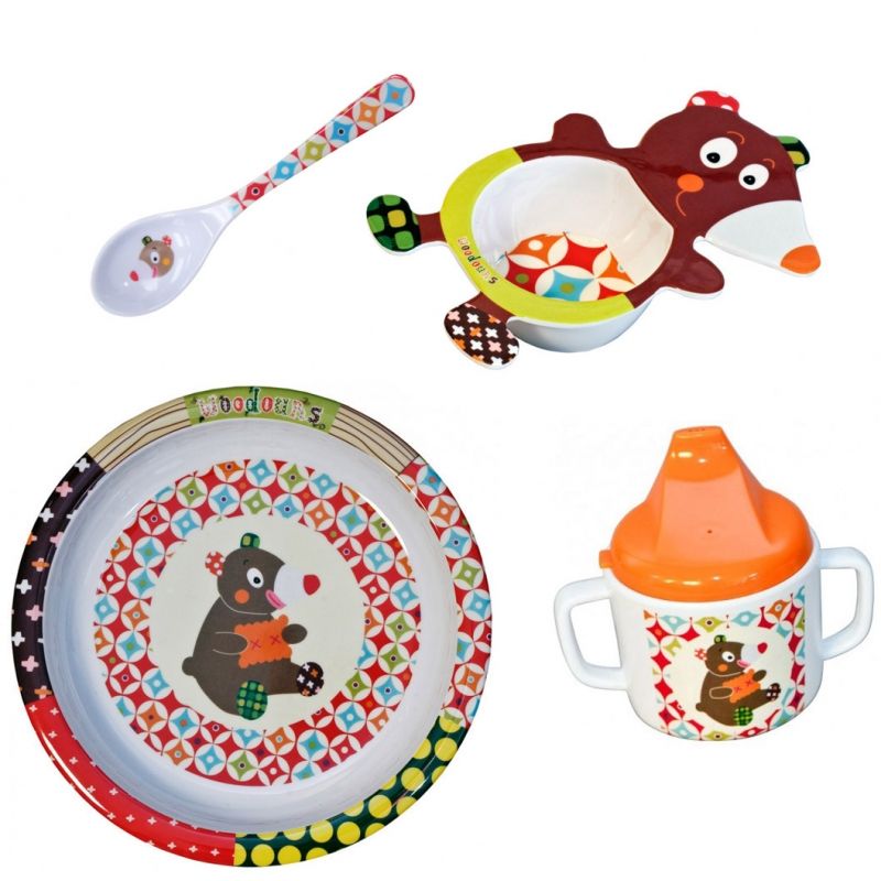 Coffret repas Woodours (4 pièces) Ebulobo