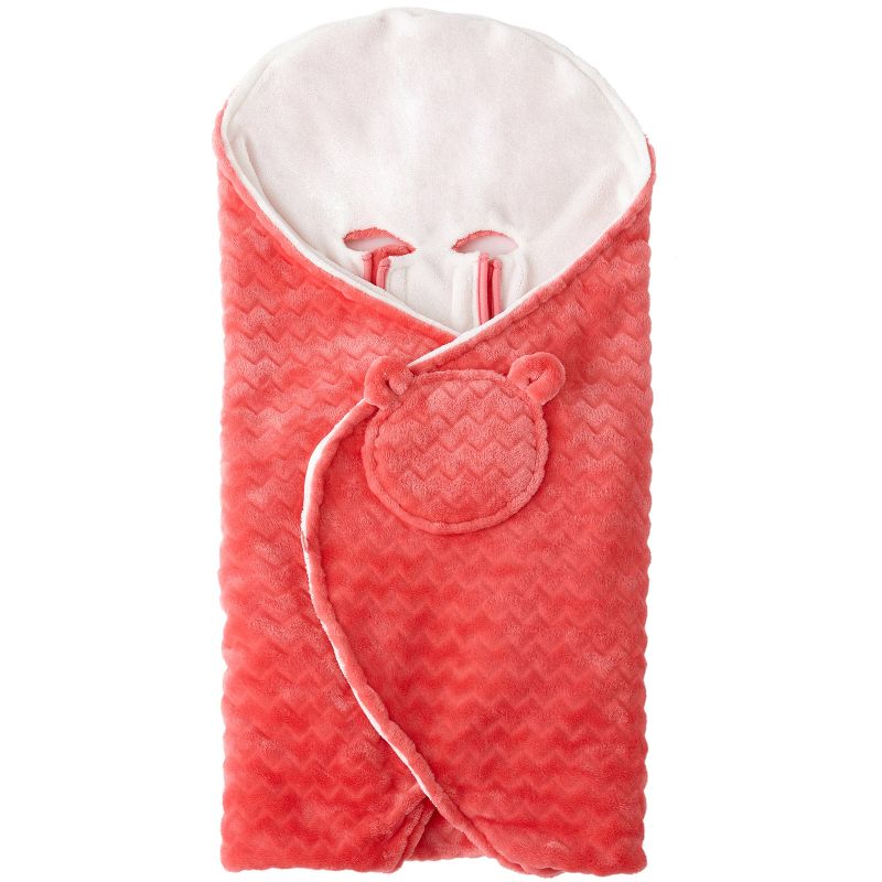 Couverture nomade Groloudoux Mix & Match Rose moyen (120 x 100 cm) Noukie's